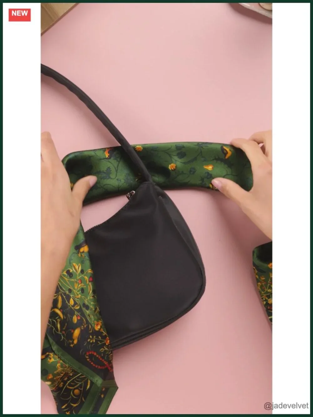 100% Mulberry Silk Square Scarf for Hair 25.6